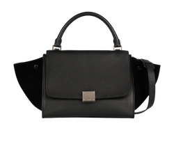 Small Trapeze, Leather/Suede, Black, S-SL-4186, S, 3*